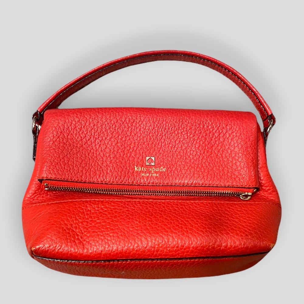 Woman’s Kate Spade Southport Avenue Maria Orange Top Handle Crossbody Handbag